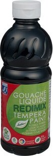 Lefranc Bourgeois - Gouache Maling - Redimix - Sort - 500 Ml