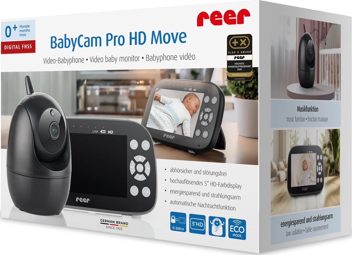 Reer - Babycam Pro Hd Move - Blackgrey - 195 X 11 X 125 Cm
