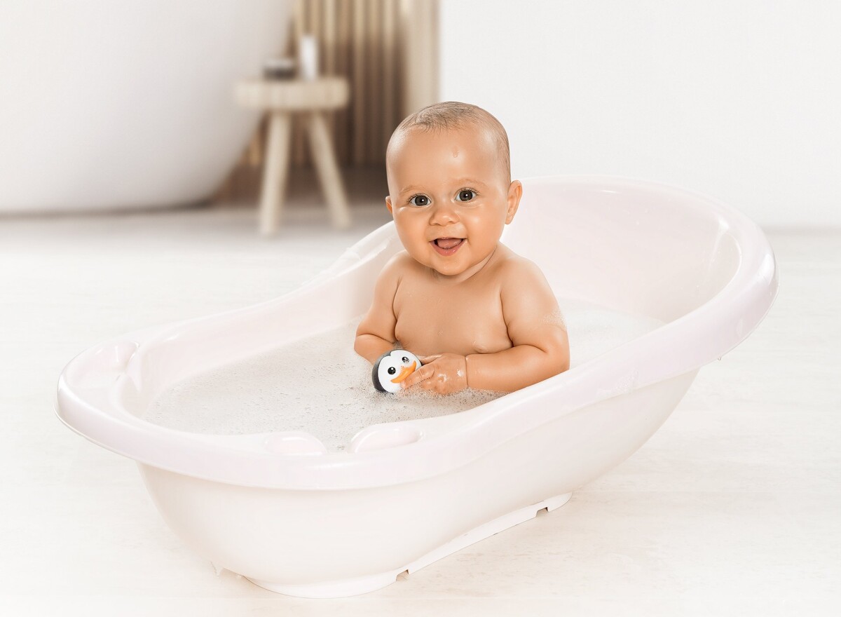 Reer - Badetermometer Pingu - Black White And Orange - 17 X 46 X 97 Cm