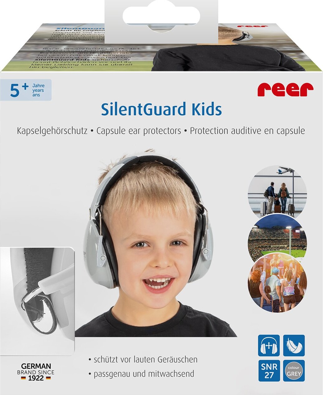 Reer - Høreværn Til Børn - Grå