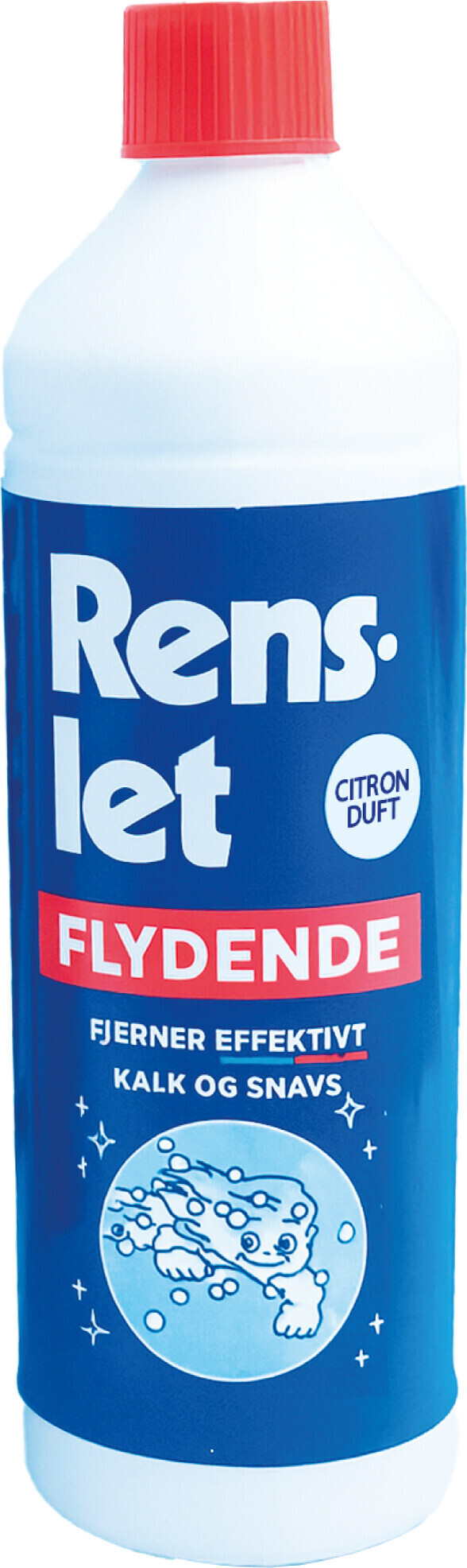Rens-Let - Flydende Kalk Og Snavs Fjerner - Citron Duft 1 L - 8 Stk