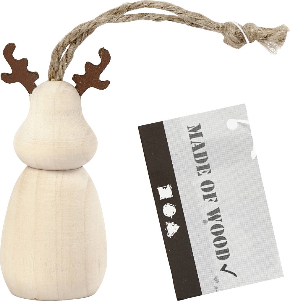 Rensdyr - H 7 Cm - Ø 3 Cm - 1 Stk