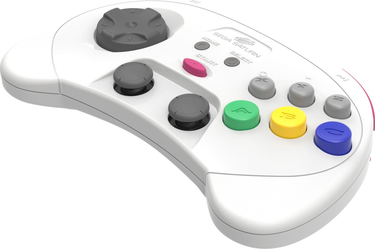 Retro-Bit - Sega Saturn Pro Controller - White
