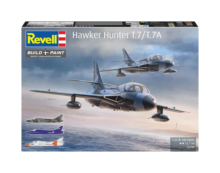Revell 03786 - Hawker Hunter T7T7A Fly - Build Paint - 1 32
