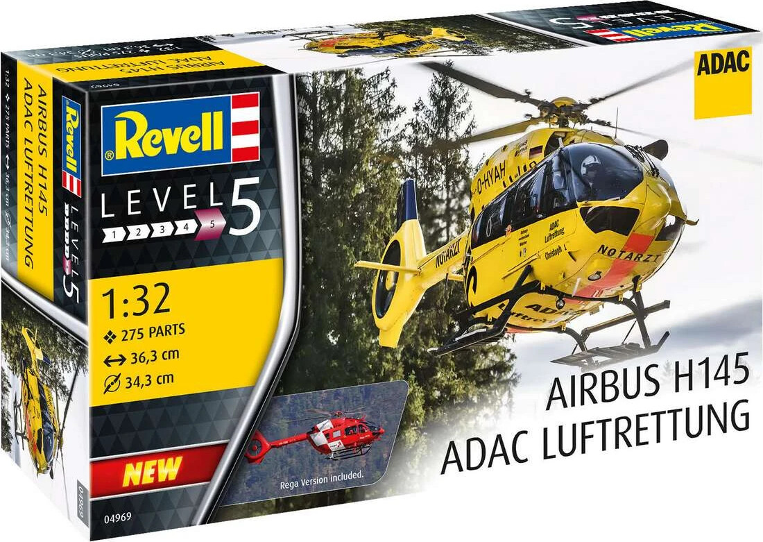 Revell - Airbud H145 Adac Luftrettung - Level 5 - 1 32 - 04969