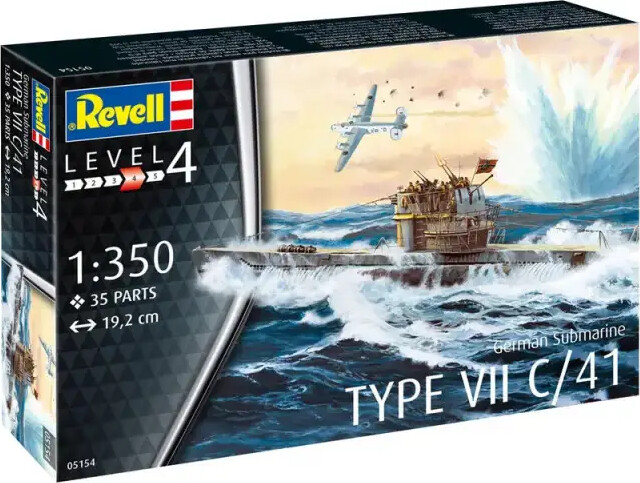 Revell - German Submarine Type Vii C41 - 1 350 - Level 4 - 75154