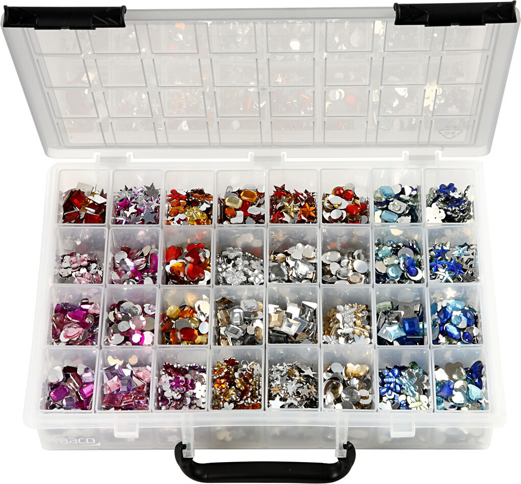 Rhinsten - Forskellige Farver - Ø 6-16 Mm - 32X360 Stk