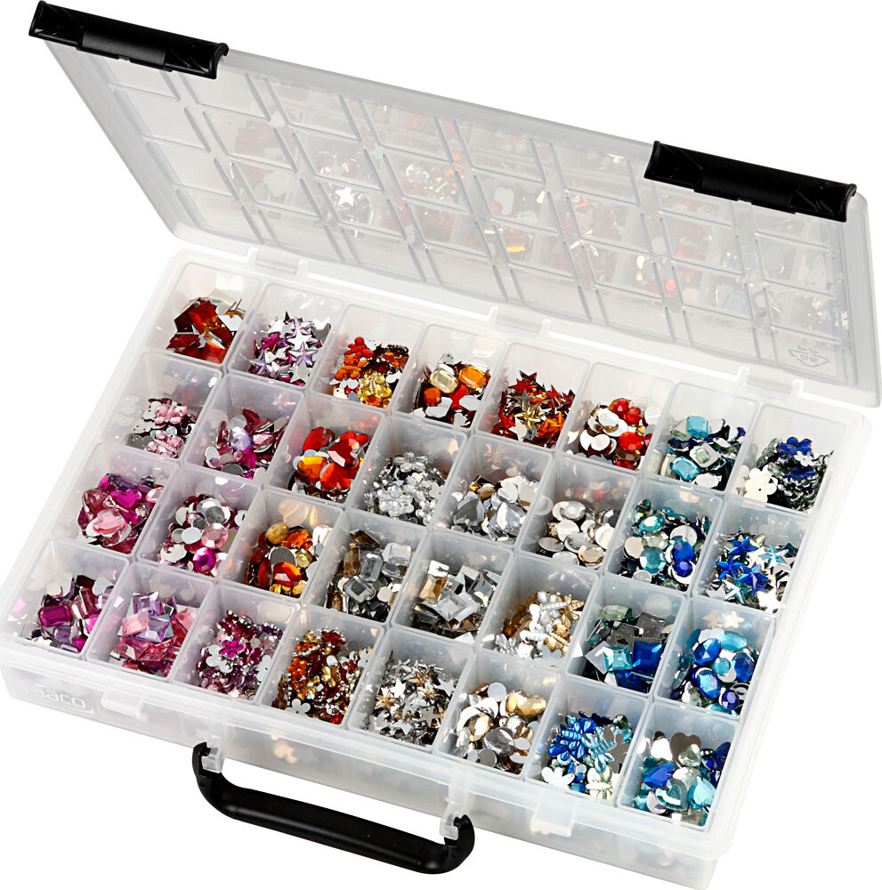 Rhinsten - Forskellige Farver - Ø 6-16 Mm - 32X360 Stk