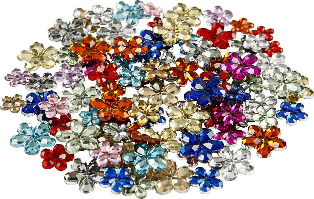 Rhinsten Klistermærker - Selvklæbende - Flere Farver - 2520 Stk