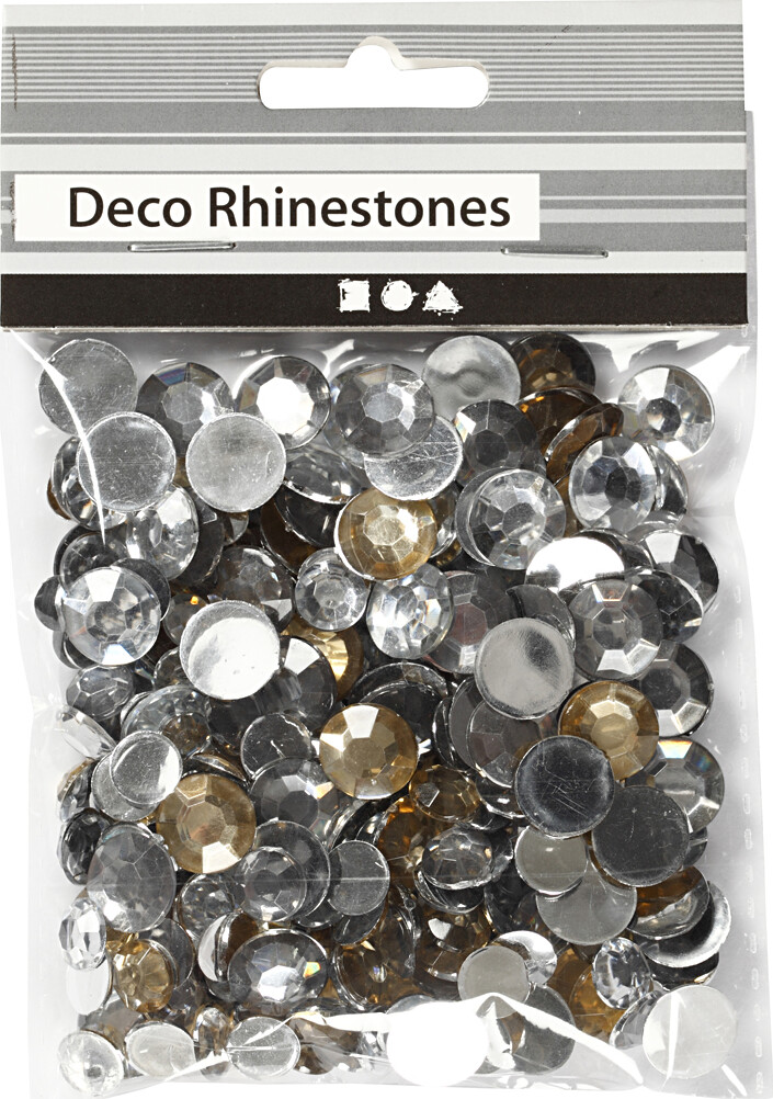 Rhinsten - Runde - Gylden Olie - Str 6 9 12 Mm - 360 Stk