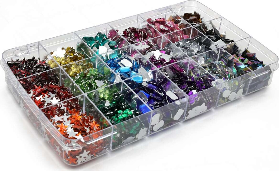 Rhinsten I Æske Ass Former Og Farver