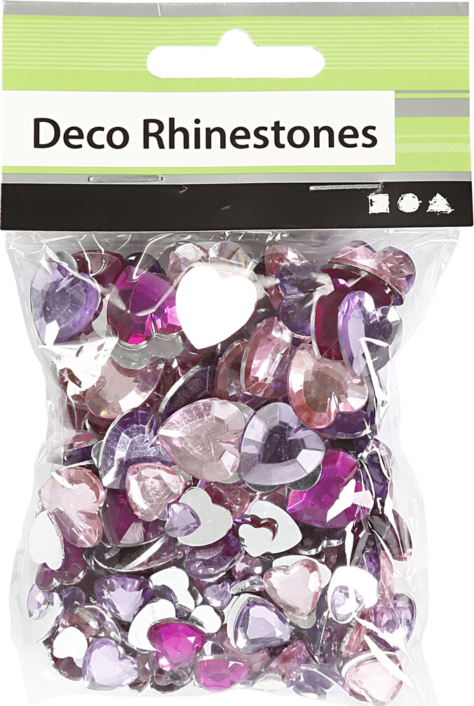 Rhinsten - Lilla - Str 6 10 14 Mm - 252 Stk