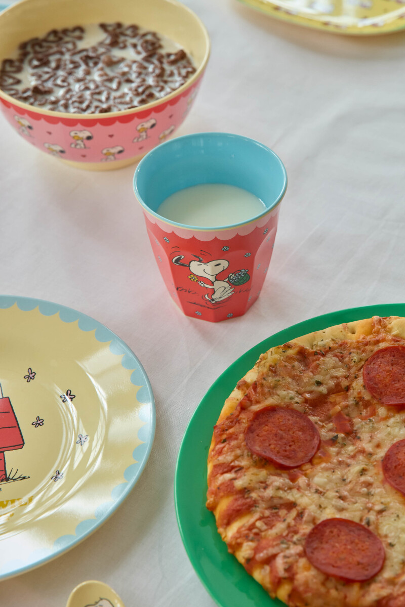 Rice - Melamine Cup With Snoopy Print - Red - Medium