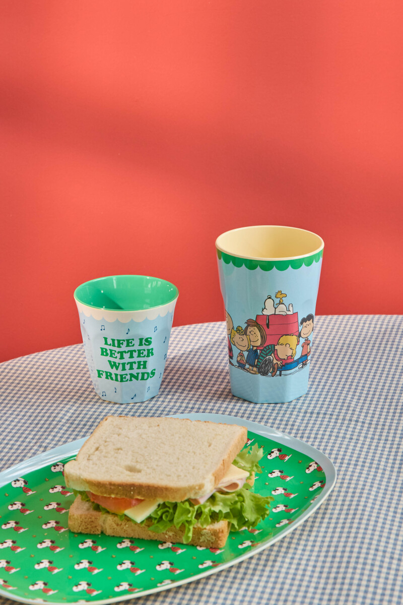 Rice - Melamine Cup With Snoopy Print - Soft Blue - Medium - 250 Ml