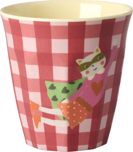Rice - Melamine Kids Cup With Hero Print - Pink - Small - 160 Ml