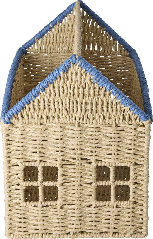 Rice - Paper Rope Book Holder - House Shape - Blue