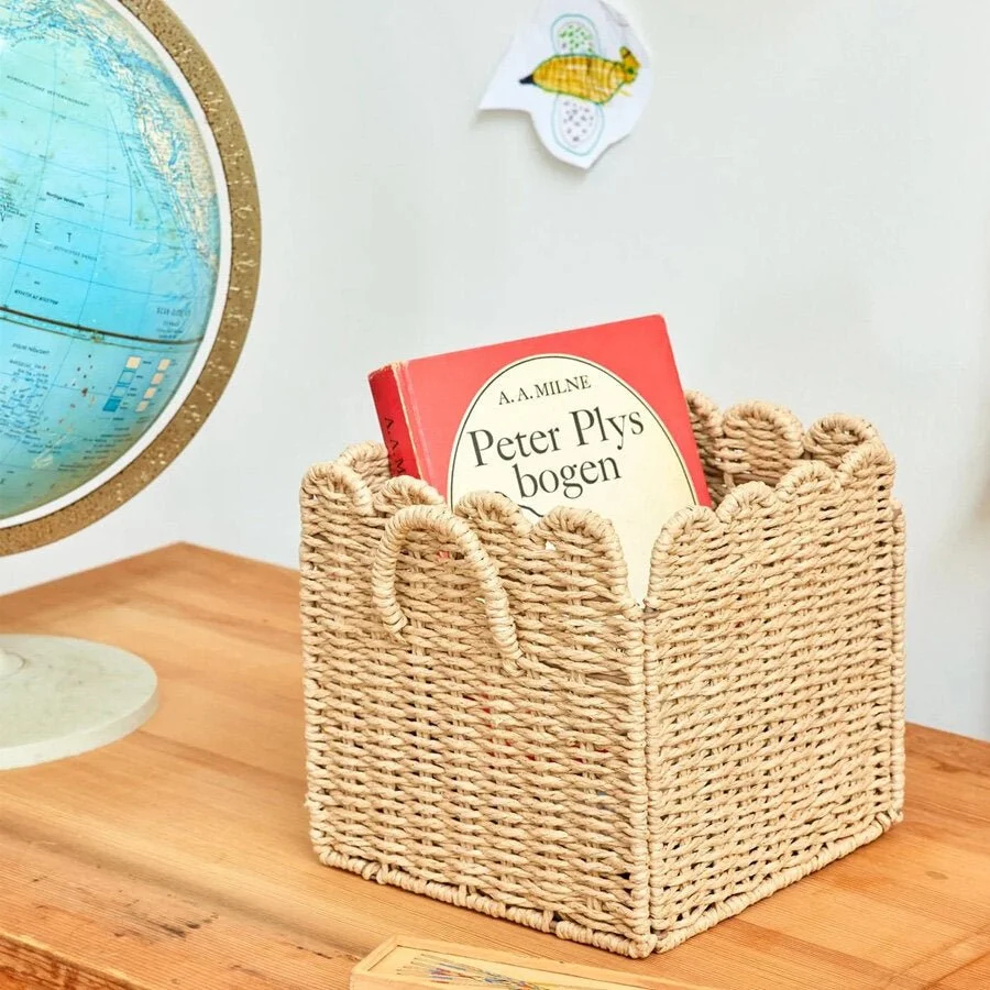Rice - Paper Rope Foldable Basket - Natural - Small