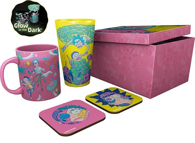 Rick And Morty - Xxl Glass Mug 2 Coasters - Pack