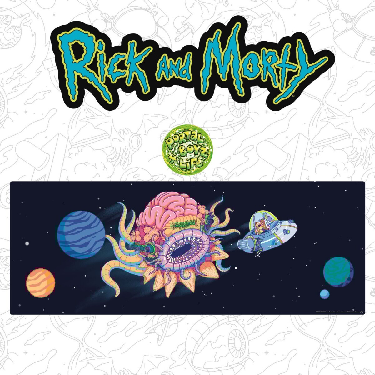 Rick Morty Desk Pad Coaster Set