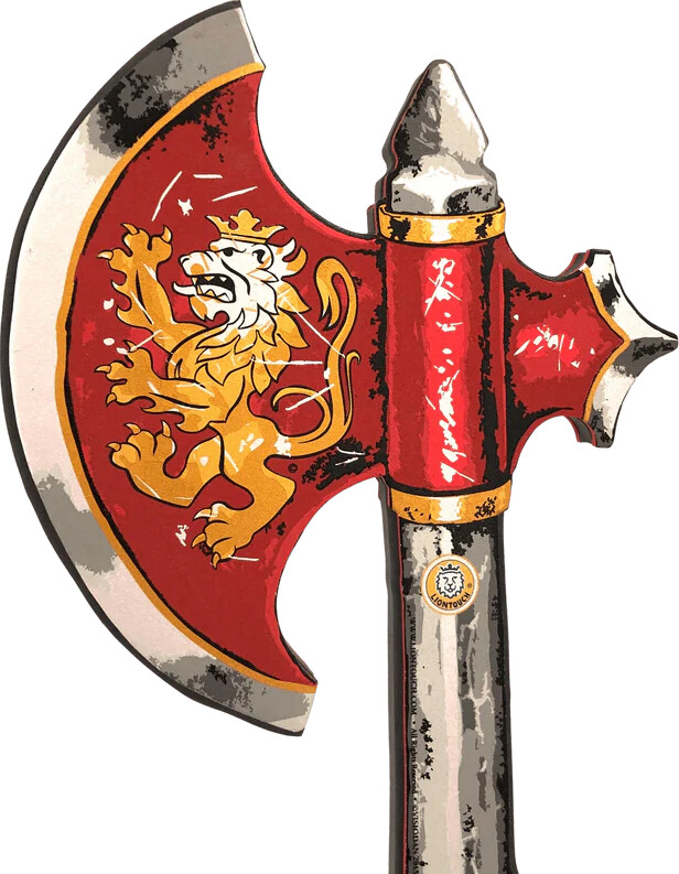 Liontouch - Ridder Økse Legetøj I Skum Til Børn - Rød - Noble Night