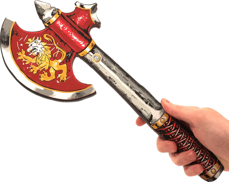 Liontouch - Ridder Økse Legetøj I Skum Til Børn - Rød - Noble Night