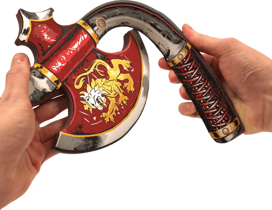 Liontouch - Ridder Økse Legetøj I Skum Til Børn - Rød - Noble Night