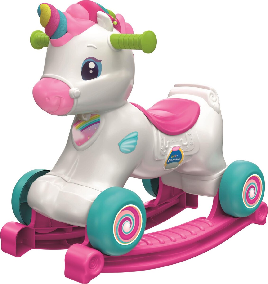 Baby Clementoni - Interactive Unicorn Ride On - 3-I-1 Gåbil