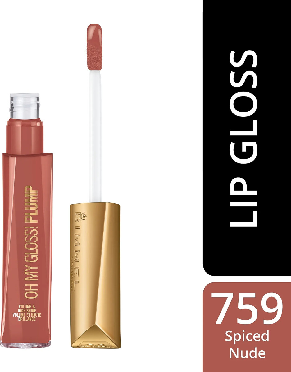 Rimmel - Oh My Gloss Plump - High-Shine Lipgloss - 759 Spiced Nude