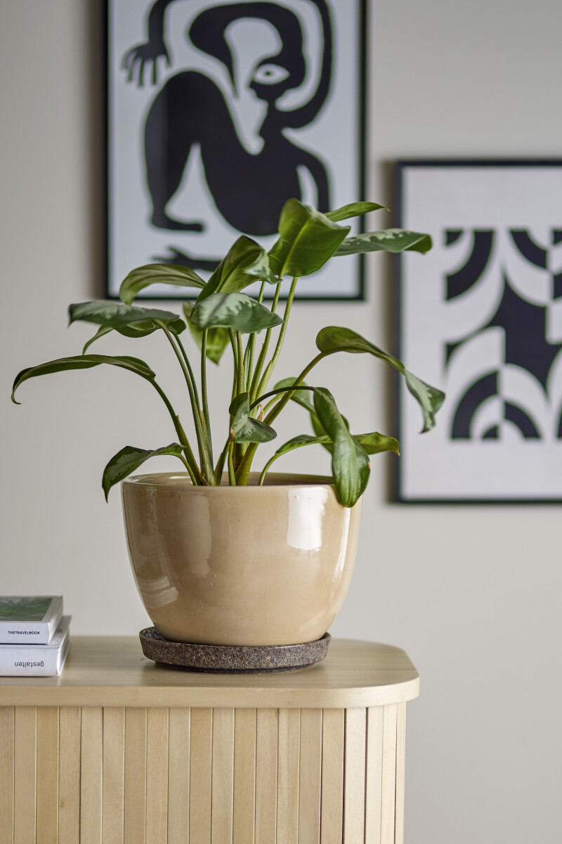 Bloomingville - Ritva Urtepotteskjuler - Brun - Stentøj Keramik