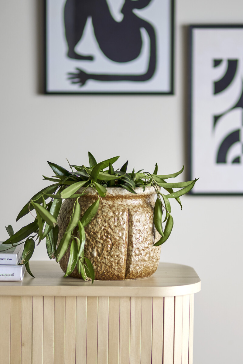 Bloomingville - Ritza Urtepotteskjuler - Brun - Stentøj Keramik