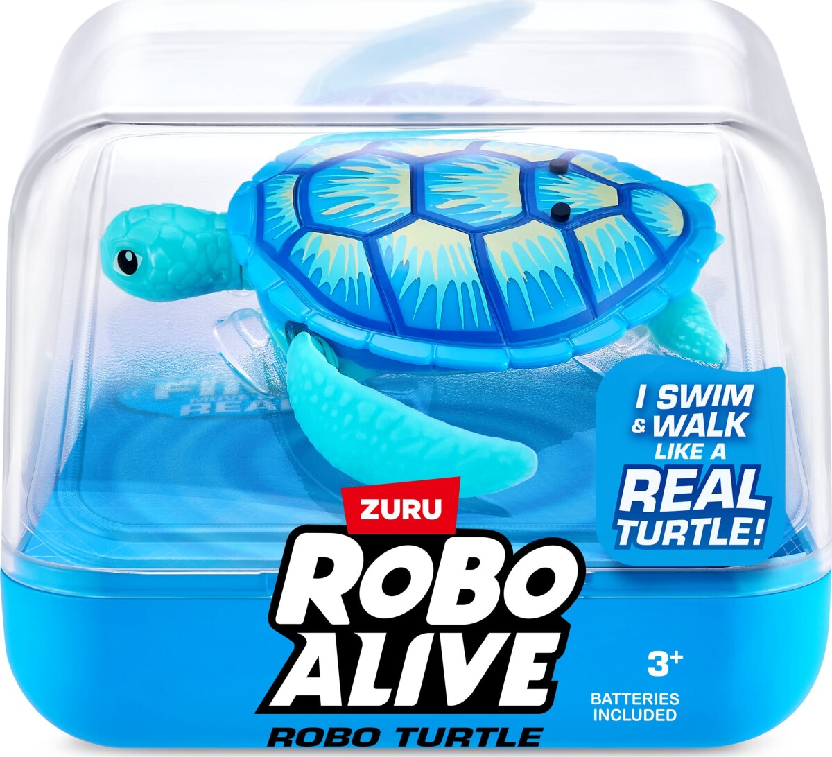 Zuru Robo Alive - Robotic Turtle - Blå Skildpadde - Series 1