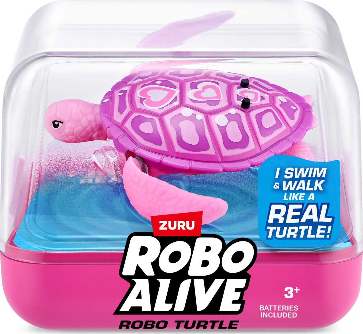 Zuru Robo Alive - Robotic Turtle - Pink Skildpadde - Series 1
