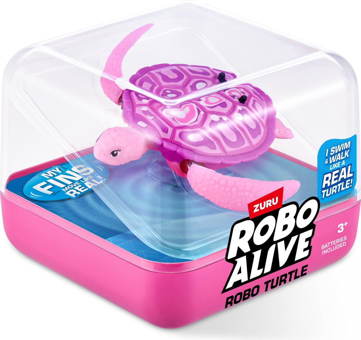 Zuru Robo Alive - Robotic Turtle - Pink Skildpadde - Series 1