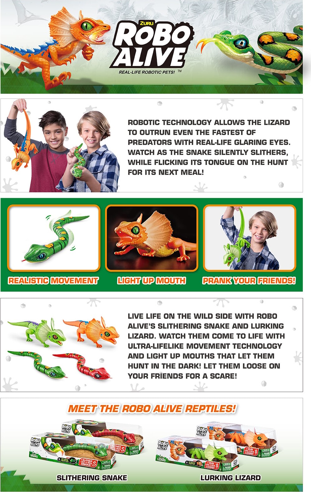 Zuru Robo Alive - Slithering Snake - Interaktiv Slange Robot