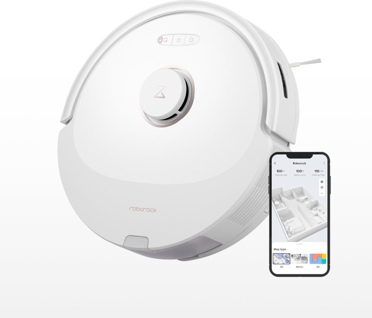 Roborock - Q8 Max Robot Støvsuger - Hvid