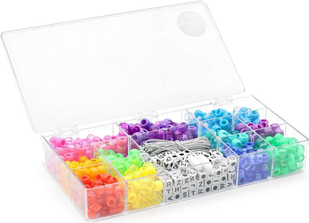 Rocai Perlemix Bogstaver Ass Farver Melastik - Pearl N Fun