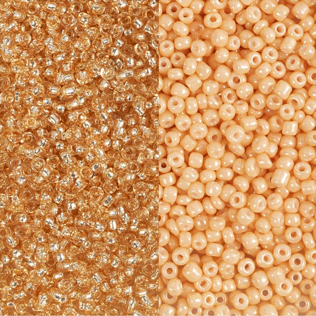 Rocaiperler - Glasperler - Ø 1 7 Mm Hul 0 5-0 8 Mm - Fersken Lys Fersken -