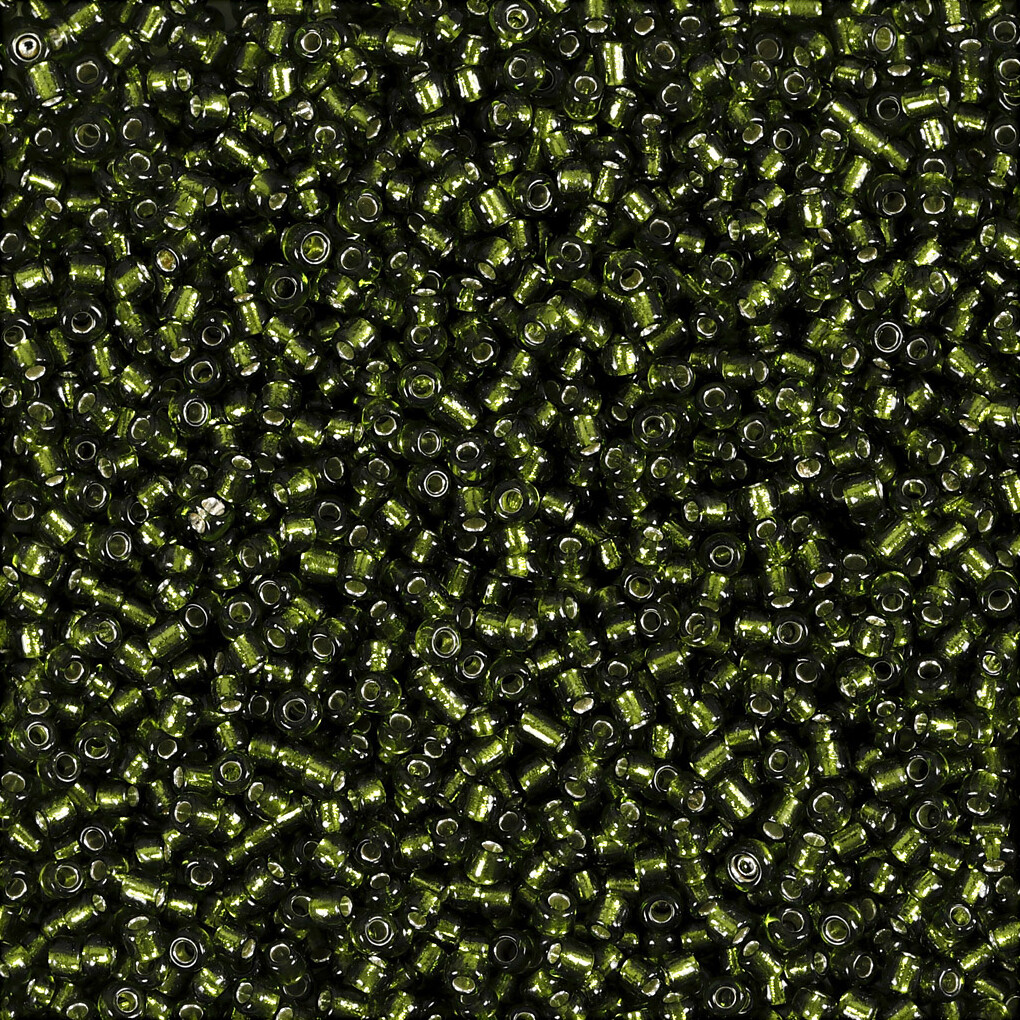 Rocaiperler - Glasperler - Ø 1 7 Mm Hul 0 5-0 8 Mm - Græsgrøn - 25 G