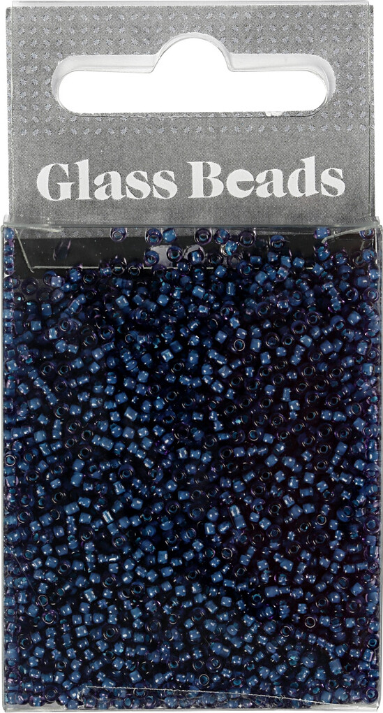 Rocaiperler - Glasperler - Ø 1 7 Mm Hul 0 5-0 8 Mm - Lilla - 25 G