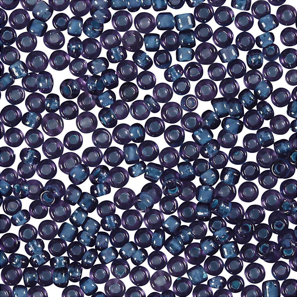 Rocaiperler - Glasperler - Ø 1 7 Mm Hul 0 5-0 8 Mm - Lilla - 25 G