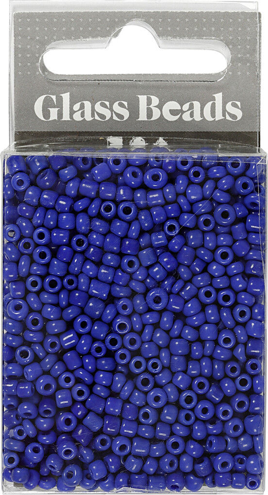 Rocaiperler - Glasperler - 3 Mm Hul 0 6-1 0 Mm - Blå - 25 G