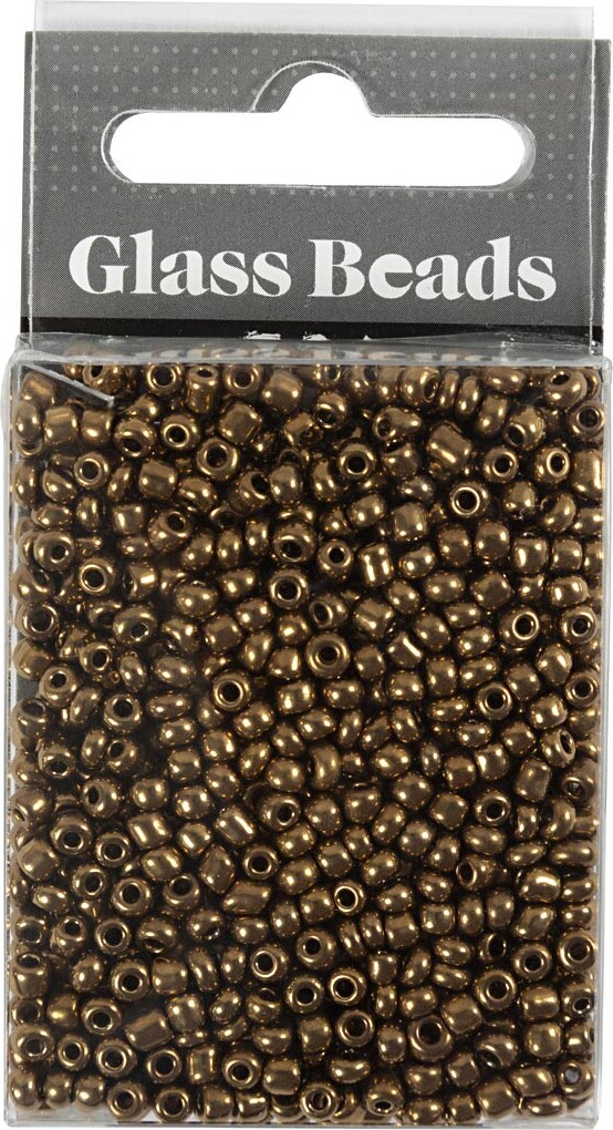 Rocaiperler - Glasperler - Ø 3 Mm Hul 0 6-1 0 Mm - Bronze - 25 G