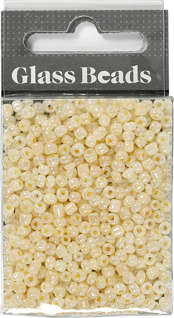 Rocaiperler - Glasperler - Ø 3 Mm Hul 0 6-1 0 Mm - Elfenben - 25 G