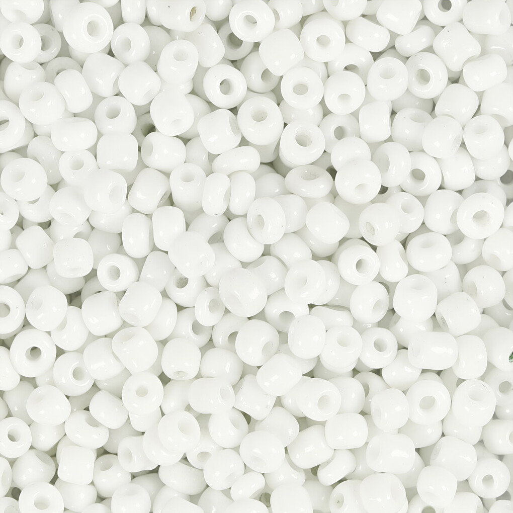 Rocaiperler - Glasperler - Ø 3 Mm Hul 0 6-1 0 Mm - Hvid - 25 G