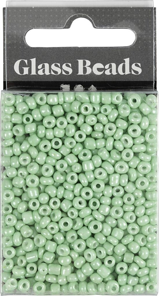 Rocaiperler - Ø 3 Mm - Str 80 - Hulstr 0 6-1 0 Mm - Lys Grøn - 25 G