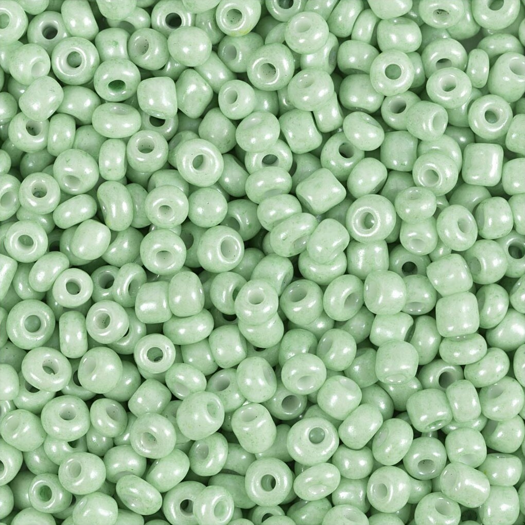 Rocaiperler - Ø 3 Mm - Str 80 - Hulstr 0 6-1 0 Mm - Lys Grøn - 25 G