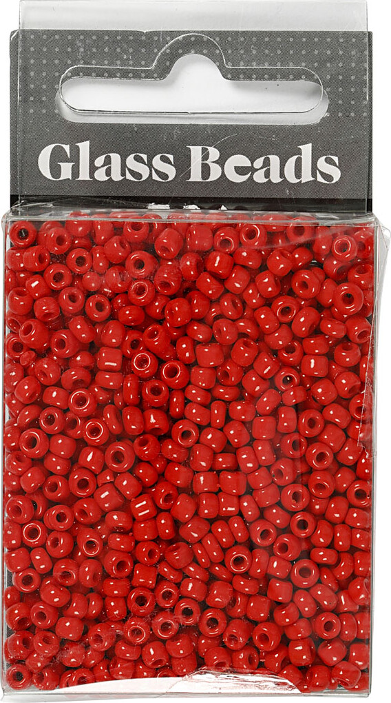 Rocaiperler - Glasperler - Ø 3 Mm Hul 0 6-1 0 Mm - Mørk Rød - 25 G