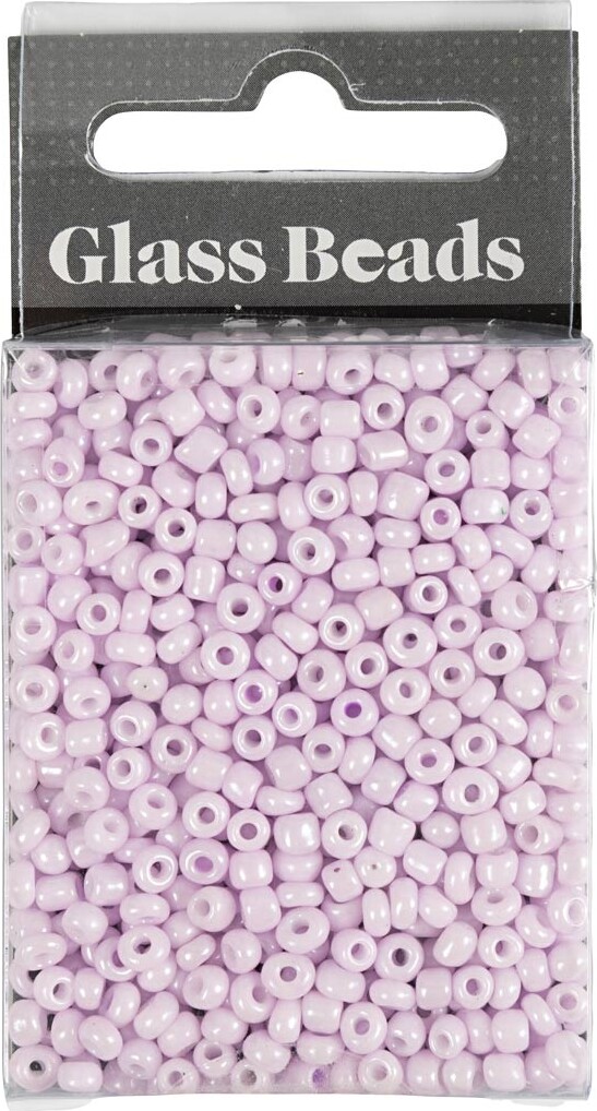 Rocaiperler - Glasperler - Ø 3 Mm Hul 0 6-1 0 Mm - Soft Rosa - 25 G