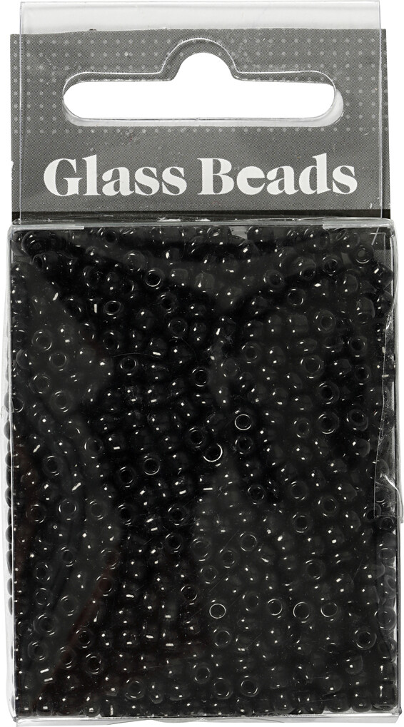 Rocaiperler - Ø 3 Mm - Str 80 - Hulstr 0 6-1 0 Mm - Sort - 25 G