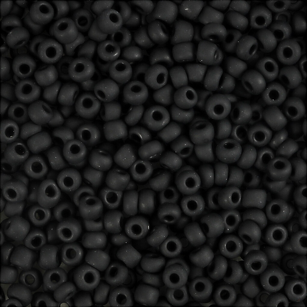 Rocaiperler - Glasperler - Ø 3 Mm Hul 0 6-1 0 Mm - Sort Frost - 25 G